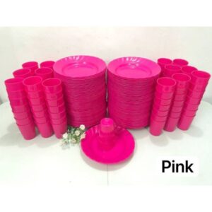 SET KENDURI PELANGI 200PCS - PINK