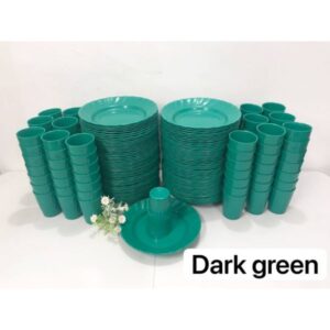SET KENDURI PELANGI 200PCS - DARK GREEN