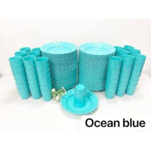 SET KENDURI PELANGI 200PCS - OCEAN BLUE