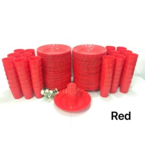 SET KENDURI PELANGI 200PCS - RED