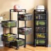 5 TIER ROTATING KITCHEN STORAGE - SQUARE