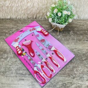 SET PISAU BUNGA ROSE - MERAH