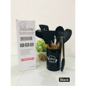 SILICONE KITCHEN SET - BLACK