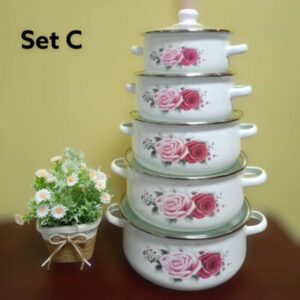 PERIUK ENAMEL INOVA 5PCS - SET C
