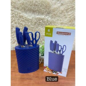 SET PISAU GIACOMO 6PCS PLAIN - BIRU