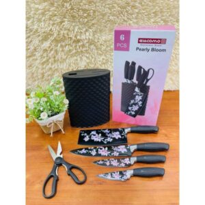 SET PISAU GIACOMO 6PCS BUNGA - HITAM PB