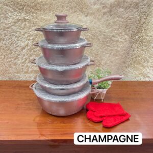 12PCS DESSINI COOKWARE SET - CHAMPAGNE