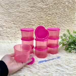 10PCS SMALL CONTAINER (LOVE) - PINK