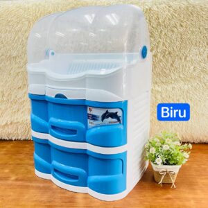 DISH DRAINER WITH DRAWER (2 LAYER) - BIRU