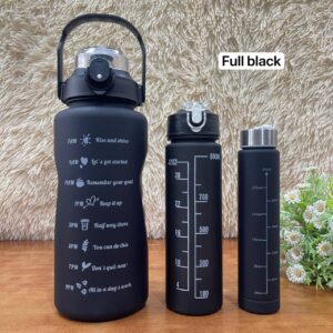 3 IN 1 WATER BOTTLE - FULL BLACK