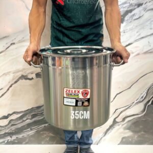 ZELEX S/STEEL STOCK POT - 35CM