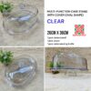 GIACOMO CAKE STAND (OVAL SHAPE) - CLEAR