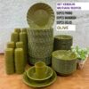SET KENDURI MUTIARA 150PCS - OLIVE