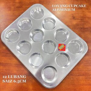 LOYANG CUPCAKE ALUMINIUM - 12 LUBANG