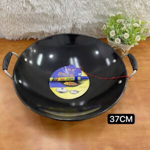 ENAMEL BLACK WOK - 37CM