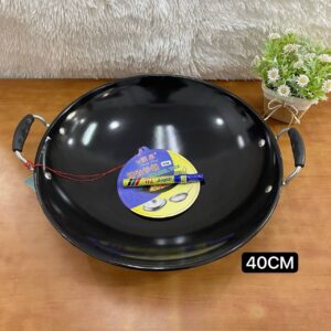 ENAMEL BLACK WOK - 40CM