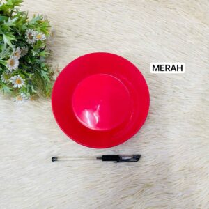 12PCS PINGGAN CUIT PLASTIK - MERAH