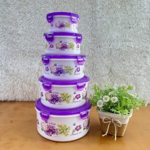 5PCS NOBLE SEA FLOWER FOOD CONTAINER - PURPLE