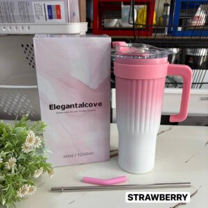 TUMBLER CUP WITH HANDLE 1.2L - STRAWBERRY