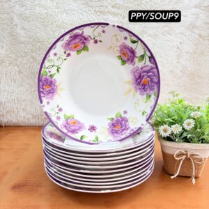 12PCS GIACOMO PORCELAIN 9" SOUP PLATE - P-PPY/SOUP9